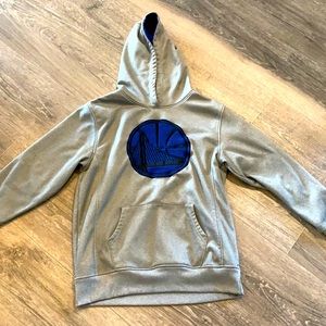 NBA Gray Hoodie with Blue Golden State Logo